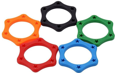 PEARL Microphone Anti-Rolling Protection Rubber Ring for Cordless Handheld Microphone - Set of 5 Ring(Multicolor)