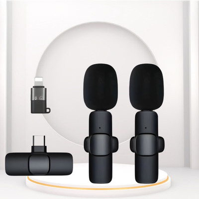 Clairbell K9 Dual Wireless Microphone Plug &Collar Mic for Vlogging/Live Stream/YouTubY341 Microphone