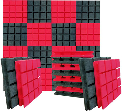 Urban Infotech Acoustic Sound Proof Foam Panels for Studio Home Gaming Studio Turbo Foam(Red, Black)