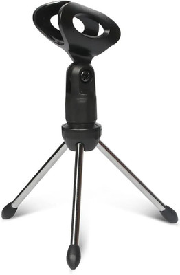 IMAGINEA Mini Microphone Stand with Alloy Steel Base Mic Clip Holder Tripod for Table Desktop Studio Sound Recording, Meeting, Lecture and Podcasts(Black)