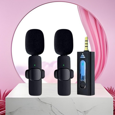 GUGGU K35 Wireless Microphone With Collar mic for Vlogging, Recording & InterviewZ343 Microphone