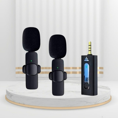 Clairbell K35 Wireless Microphone With Collar mic for Vlogging, Recording & InterviewW488 Microphone