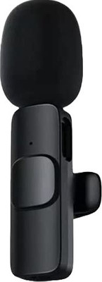 TECHNEST K8 Wireless Collar Microphone Dual Lapel avalier Omnidirectional Collar Mic Microphone(Black)