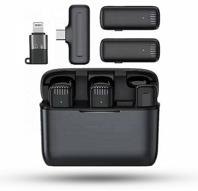 WRADER Dual Mic for Vloging Voice Recording Insta Reels Youtube Teaching Live Videos Microphone