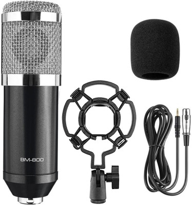 Urban Infotech BM800 Audio Studio Vocal Recording Mic with Shock Mount and XLR Cable Microphone(Black)