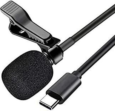 samipna r1 Bluetooth Selfie Stick with type c mic Microphone C(Black)