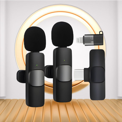 Clairbell K9 Dual Wireless Microphone Plug &Collar Mic for Vlogging/Live Stream/YouTubY120 Microphone