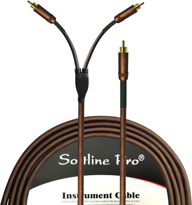 Softline Pro RCAY Pro 1.5M RCA Audio Cable - 1-Male to 2-Male RCA Interconnect Mixers Amplifiers(Gold Plated)