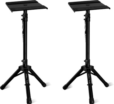 Softline Pro Softline-Pro SP 80 - Pair Heavy Duty Tripod Studio Monitor Stand Foldable Tripod Leg Non-Slip Rubber Pad Height Adjustable Studio Speaker Stand with Metal Plates(Black)