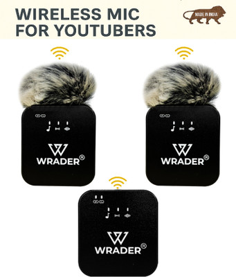 MOBIZAC (K205 MODEL) Professional Wireless Microphones with Muff Superior Sound Quality for Vlogging YouTube Videos Reels Interviews Outdoor Video Recorder Mic(Black)