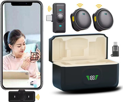 WRADER Professional Grade Wireless Mic for Youtube Video Recording and Vlogging Mobile Microphone
