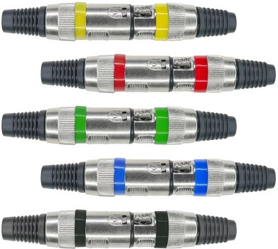 BALRAMA Color Coded 3 Pin XLR Male Female Connectors Microphone Mic Audio Connector Plug Combo Set(Multicolor)
