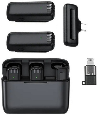 MOOZMOB Dual Wireless Mic for Video Recording Live Streaming Insta Reels Youtube Collar Microphone