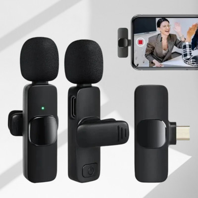 MAFAI K9 Wireless Lavalier Mic - Uninterrupted Sound Clarity Microphone(Black)