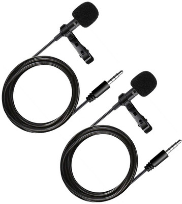 MOOZMOB Omnidirectional Lavalier Microphone for Mobile for Recording Youtube Wired Microphone(Black)