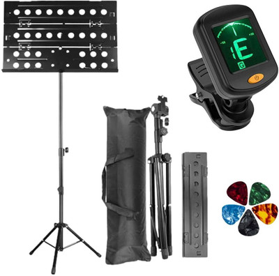 Urban Infotech 3 Fold Notation Stand Orchestral Music Notation Stand+ picks HOLDER(Black)