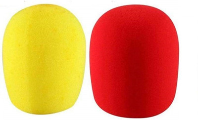KH Foam Mic Cover Handheld Microphone Windscreen (Multi Pack of 2) Mic Windscreen Foam(Multicolor)