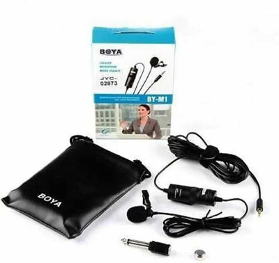 PROKART Boyabym1 Omni-Directional Lavalier Microphone Mic Single Clip-on Condenser Mic Mic(Black)