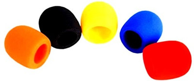 SG MUSICAL 8 Pcs. Windscreen Windshield Sponge Foam FOAM MIC COVER(Multicolor)