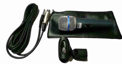 GoodsBazaar Professional Beta 57 Microphone BETA-57A Cardioid Vocal Unidirectional Dynamic Karaoke Singing Mic XLR Beta 57 A(Black)