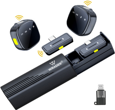 WRADER Portable Video Recording Wireless Mic with Noise Reduction for Vlogs Recording Microphone