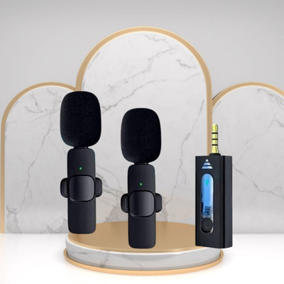 Clairbell K35 Wireless Microphone With Collar mic for Vlogging, Recording & InterviewW436 Microphone