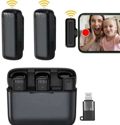 MOOZMOB Professional Grade Dual Wireless Collar Mic for Recording Video Youtube Vlogging Microphone