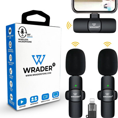 WRADER Wireless Mic with Noise Cancellation for Video Recording Microphone