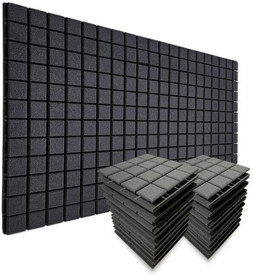 Urban Infotech 6Pack Acoustic Sound Proof Foam Panels, Noise Reduce Echo Tiles Sound Absorbing Turbo Foam(Black)