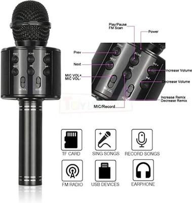 NXXTTNK Wireless Handheld Multi-Function Bluetooth Singing Mike | Portable Karaoke Mic Microphone