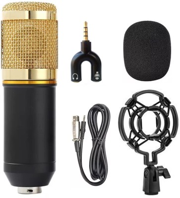 DawnRays BM 800 Condenser Microphone All Set with Shock Mount Wind Foam Cap for Recording Microphone