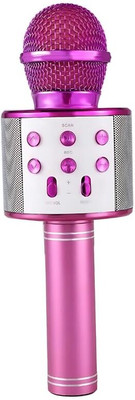 DRUMSTONE WS-858 Wireless Karaoke Microphone – Bluetooth Mic with Speaker & Recording Microphone