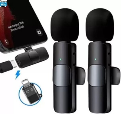 Stybits S167 Pro K9 Dual Collar Mic IOS/Android Type C Mic Black(pack of 1) Microphone