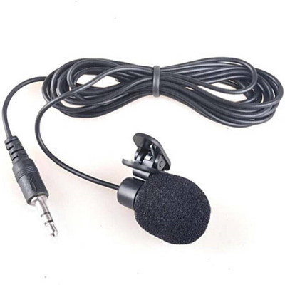 MOBSPY Professional Mini Lavalier Lapel Microphone 3.5mm Omnidirectional Condenser Clip On Noice Cancelling Lav Mic- Black-02 Microphone