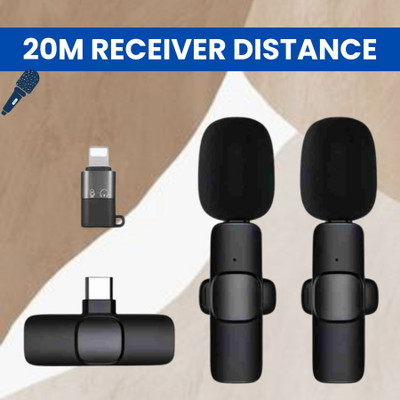 SACRO K9 Dual Wireless Microphone, Bluetooth Collar Mic for Interview/YouTubeP117 Microphone
