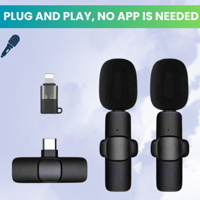 Clairbell K9 Dual Wireless Microphone, Bluetooth Collar Mic for Interview/YouTubeI301 Microphone