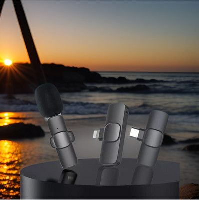 GUGGU 58v_K9 Dual Wireless Mic for iPhone/iPad: Plug & Play for YouTube, Vlogs Microphone