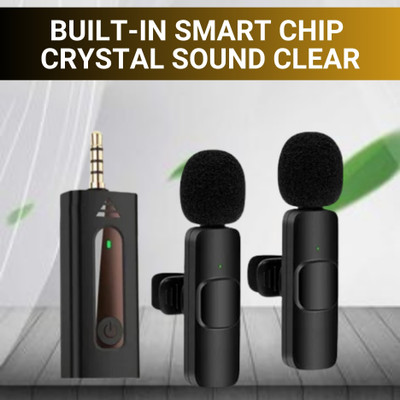 GUGGU K35 (Wireless Microphone) With Collar mic for Interview and VloggingG176 Microphone