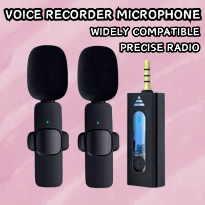 GUGGU K35 (Wireless Microphone) With Collar mic for Vlogging & Interview/RecordingE487 Microphone