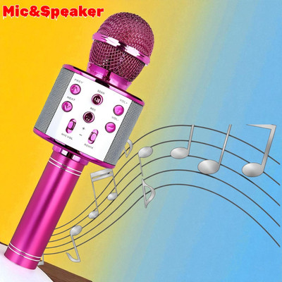 Sagaft X1386 Portable Singing Mic with Bluetooth and Music Playback Microphone
