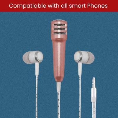 FRONY Singing Microphone Dynamic & Stereo Earphone Compatible with all smart PhoneX347 Microphone