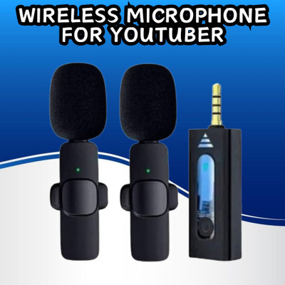 GUGGU K35 (Wireless Microphone) With Collar mic for Vlogging & Interview/RecordingG255 Microphone