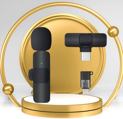 Clairbell K8 Wireless Microphone Receiver With Recording Clip Mic for Vlogging/YouTubeB221 Microphone