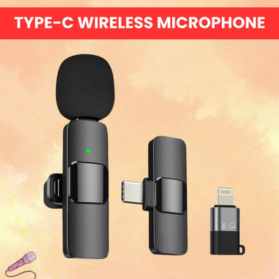Clairbell K8 Wireless Microphone, 2-in-1 Lavalier Mic with for Vlogging/YouTube/StreamX258 Microphone
