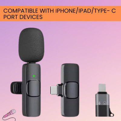 FRONY K8 Wireless Microphone, 2-in-1 Lavalier Mic with for Vlogging/YouTube/StreamZ297 Microphone