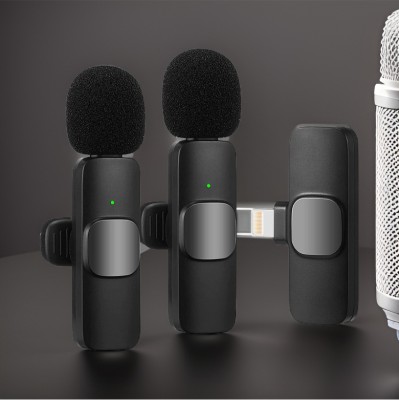 Clairbell 35b_K9 Dual Wireless Mic for iPhone/iPad: Plug & Play for YouTube, Vlogs Microphone