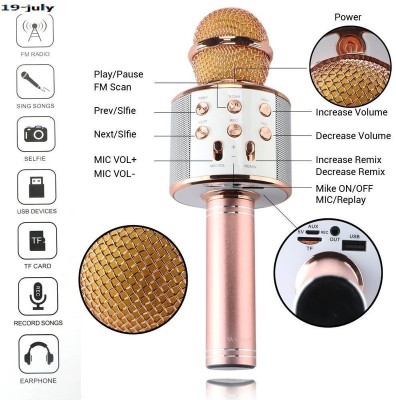 Jocoto AR551(WS858) ULTRA WIRLESS Handheld MIC& SPEAKERCOLOR MAY VARY(PACK OF 1) Microphone