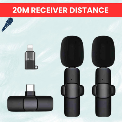 SACRO K9 Dual Wireless Microphone, Bluetooth Collar Mic for Interview/YouTubeP379 Microphone
