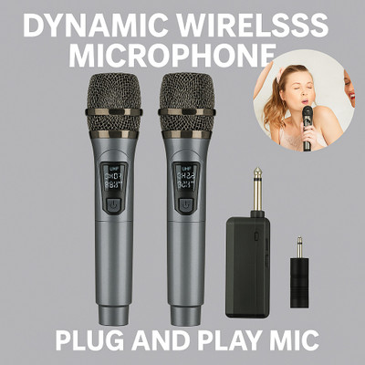 WRADER High Frequency Handheld Karaoke Wireless Microphones System for Singing Microphone
