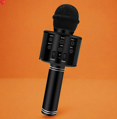 Ziddjeet A145 WS858 Heavy Quality 8 Hours play time(KARAOKE MIC WITH SPEAKER) Microphone